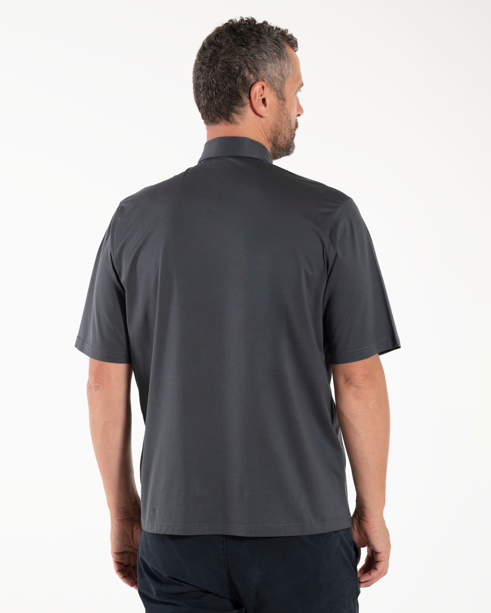 Polo Roma - Grigio - Clergy - 100% Cotone Fresco - Manica Corta