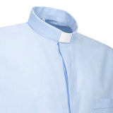 Camicia Misto-Lino - Celeste - Clergy - Manica Lunga