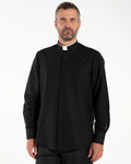 NEW - Camicia in Lino - Nero - Romano - Manica Lunga