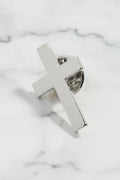 Metal Cross - Brooch - Silver