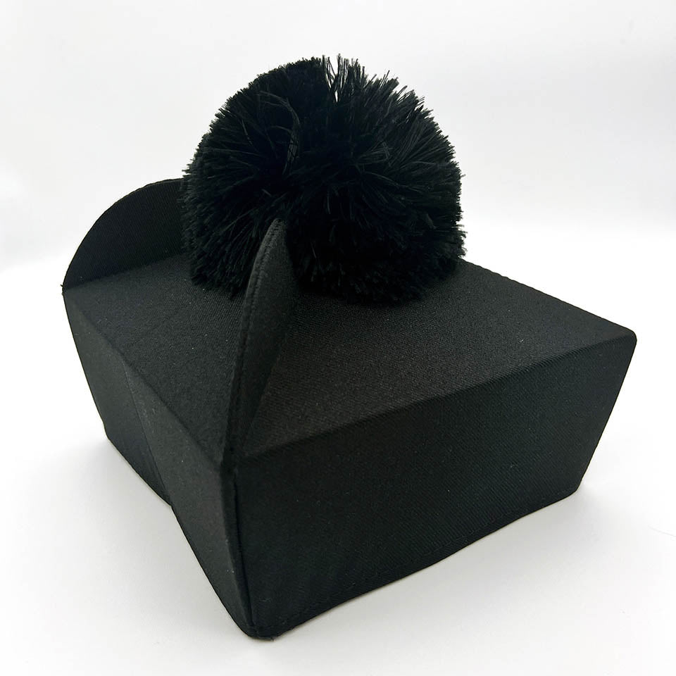 Tricorn - Black - with pompoms