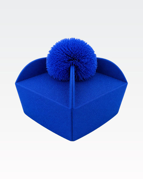 Sombrero tricornio - Azul - con pompón