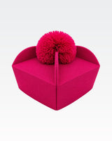 Biretta Tricorno - Fuxia - con ponpon