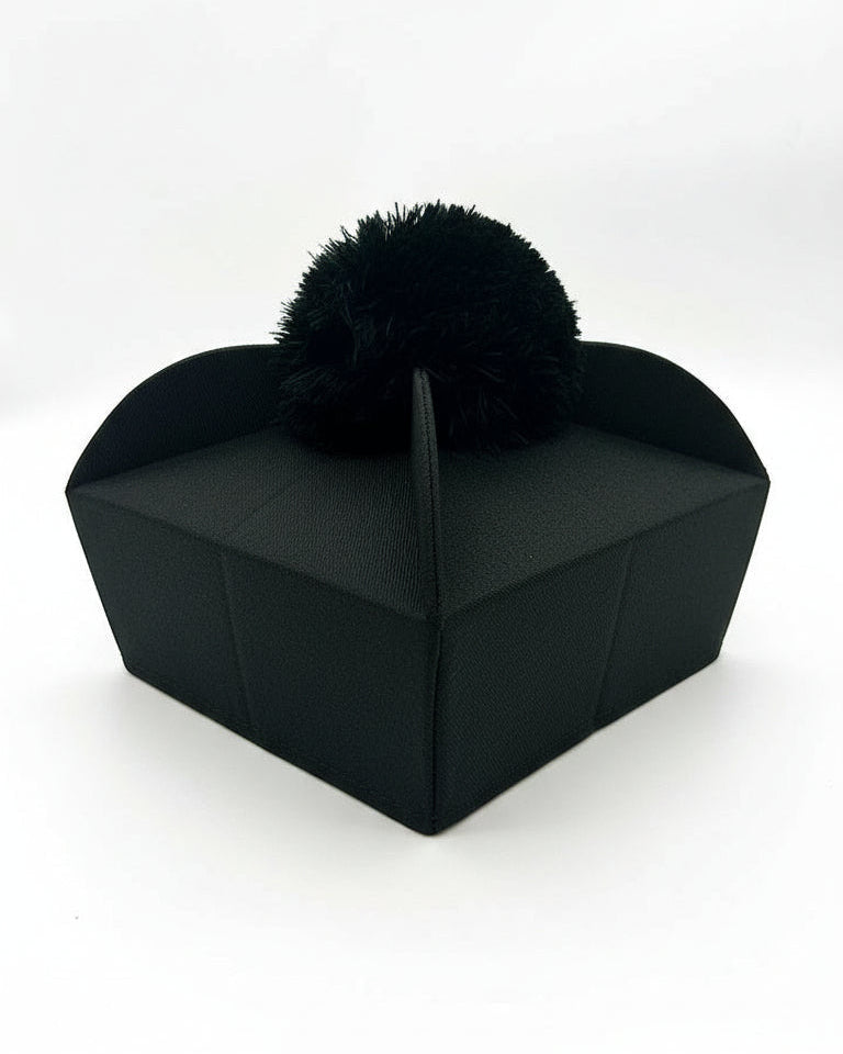 Tricorn - Black - with pompoms