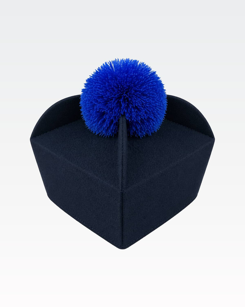 Chapéu Tricórnio Biretta - Preto/Azul - com Pom Pom