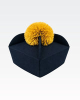 Biretta Tricorno - Nero/Oro - con ponpon