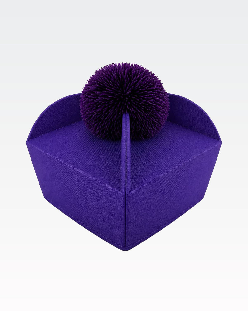 Biretta Tricorno - Viola - con ponpon