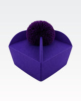 Biretta Tricorno - Viola - con ponpon