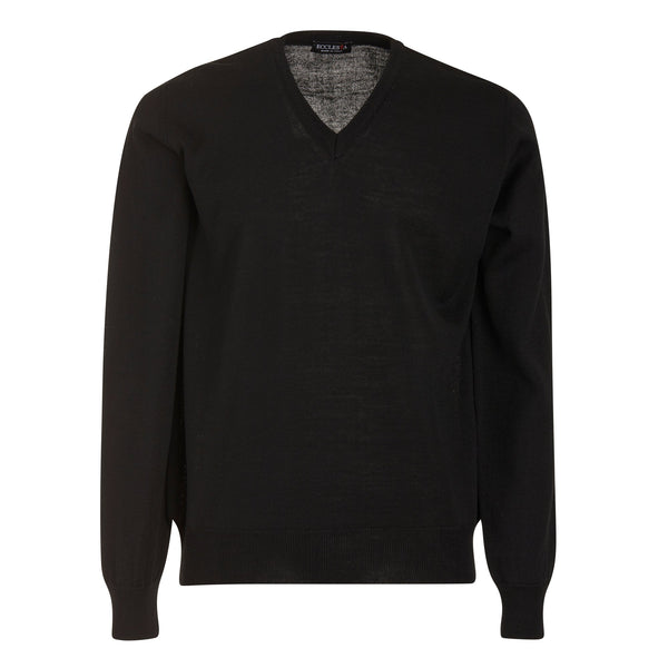 V-Neck Sweater - Merino Wool Blend - Long Sleeve