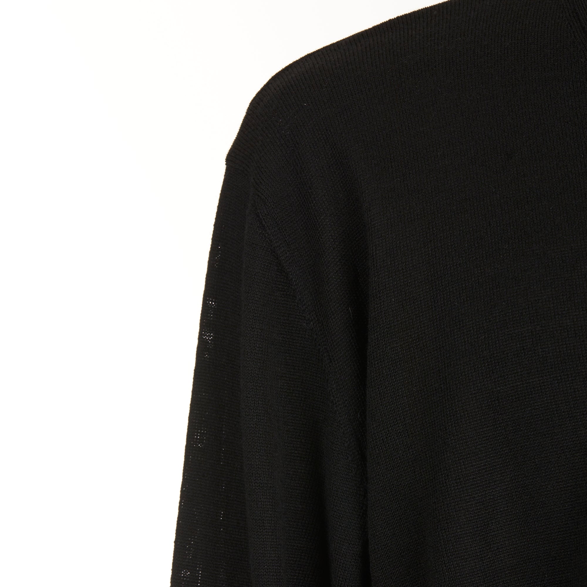 Cárdigan - Negro - Mezcla de lana merino - Mangas largas - Con botones