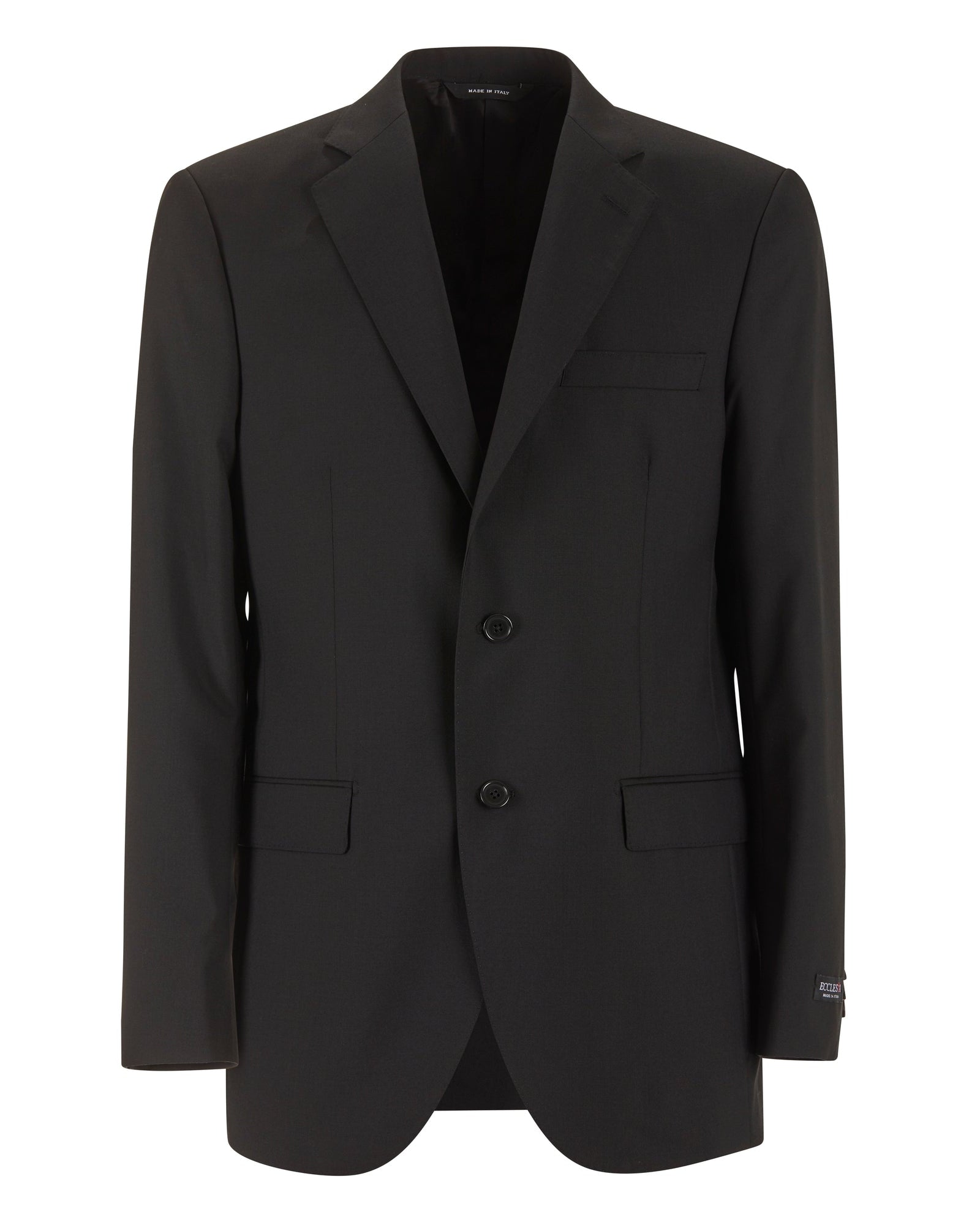 Klassische Jacke - Schwarz - 100% frische Wolle - 2 Knöpfe