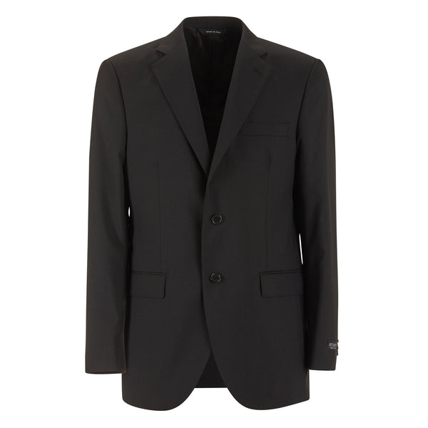 Klassische Jacke - Schwarz - 100% frische Wolle - 2 Knöpfe