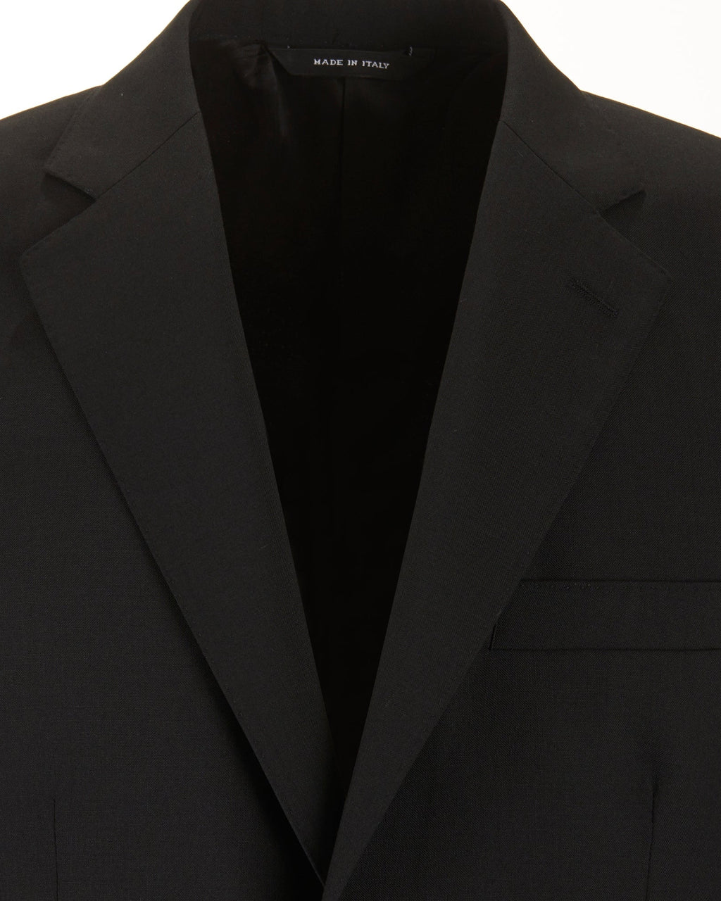 Giacca Classica - Nero - 100% Fresco Lana - 2 Bottoni