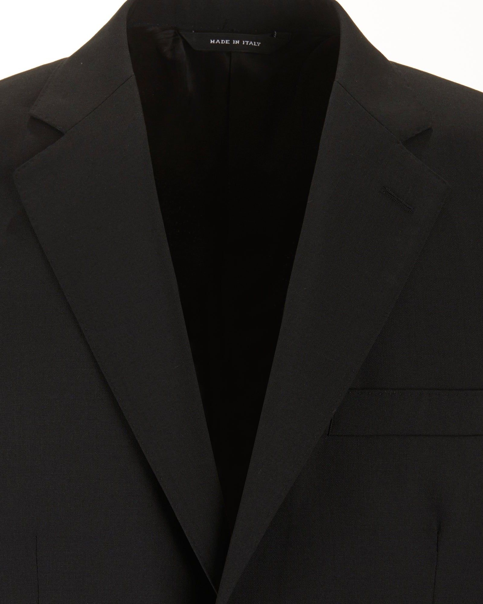 Klassische Jacke - Schwarz - 100% frische Wolle - 2 Knöpfe