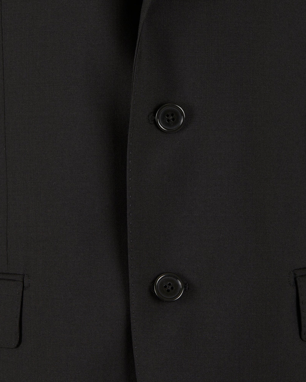 Giacca Classica - Nero - 100% Fresco Lana - 2 Bottoni