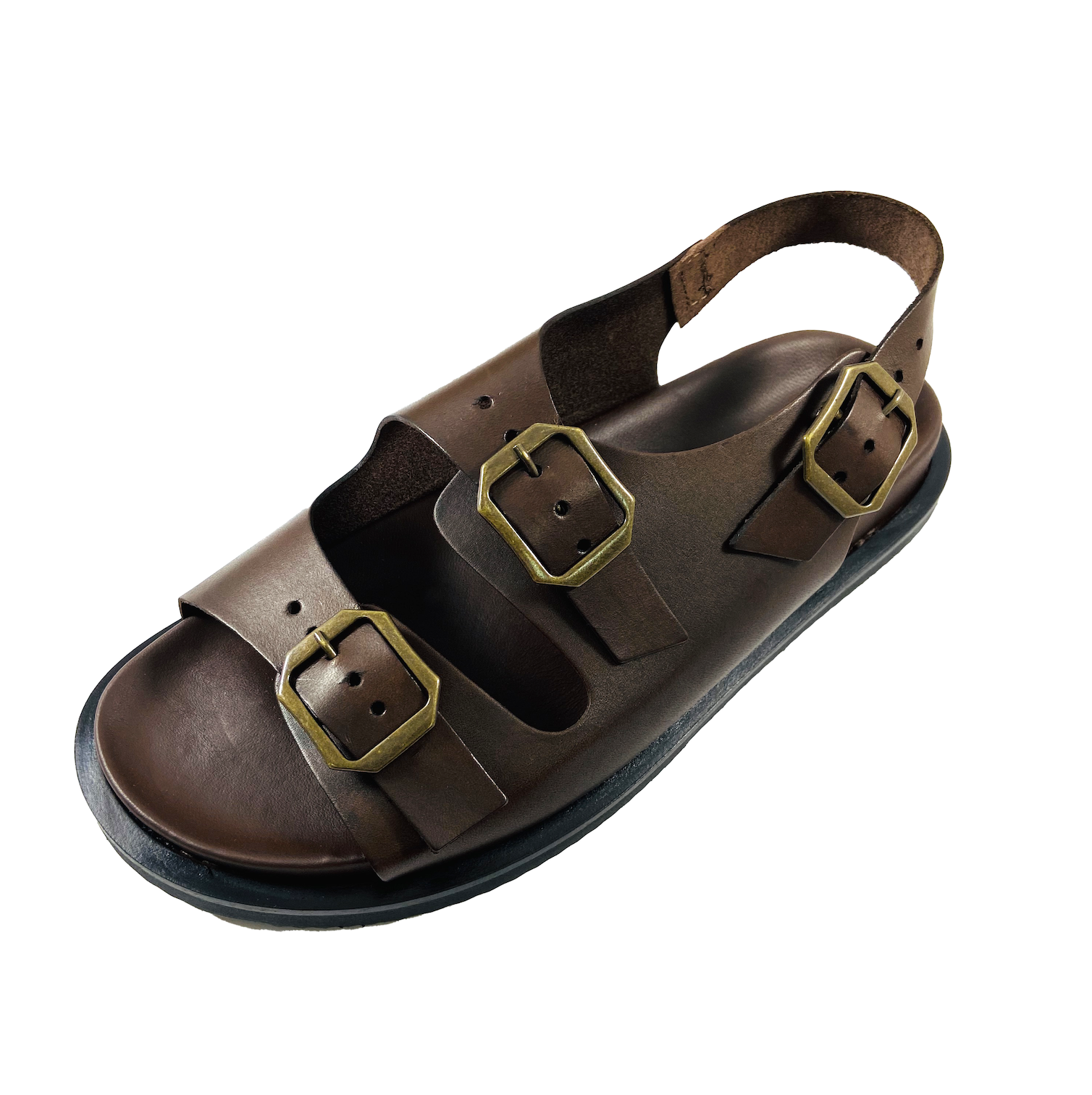 Sandalias Piel - Con Hebilla - Plantilla "Relax"