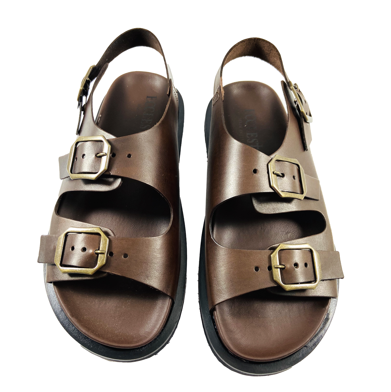 Sandalias Piel - Con Hebilla - Plantilla "Relax"